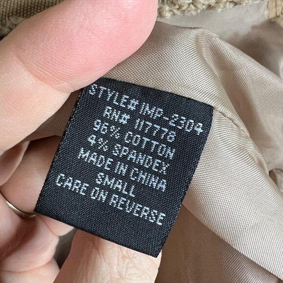 NWT Lovestitch Boho Embroidered Blazer Jacket Tan Small - Picture 10 of 10